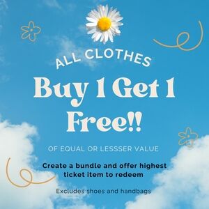 Buy 1 Get 1 Free Clothing Offer